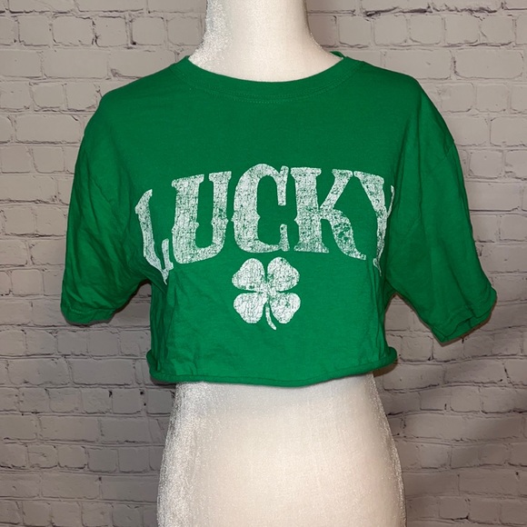 Tops - Lucky St. Patrick’s Day Crop Top Tee Shirt Short Sleeve